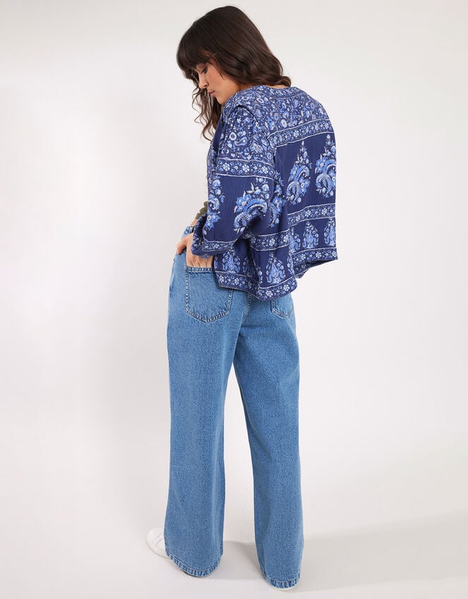East Print Jacket, Blue (NAVY), large