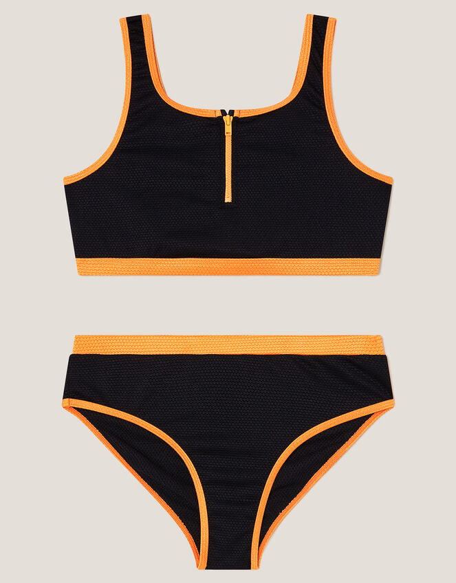 Sporty Bralette Bikini Set, Black (BLACK), large