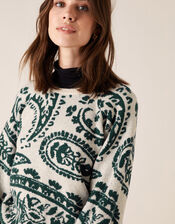 Paisley Jacquard Jumper, Cream (CREAM), large