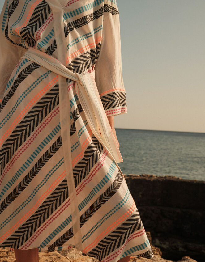 Devotion Twins Alivora Chevron Stripe Midi Dress, Multi (MULTI), large