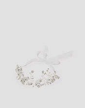 Diamante Floral Embellished Headband, , large