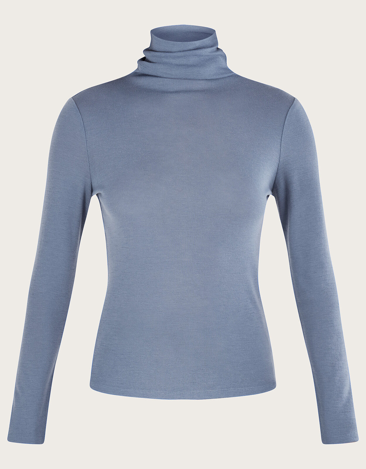 Blue polo neck top 2025