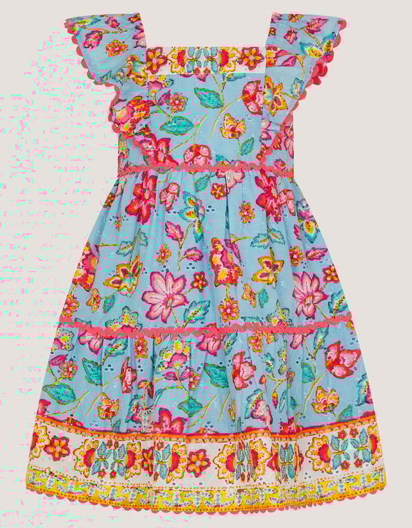 Baby Adara Floral Print Dress, Blue (BLUE), large