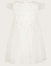 Baby Ophelia Lace Tulle Dress, Ivory (IVORY), large