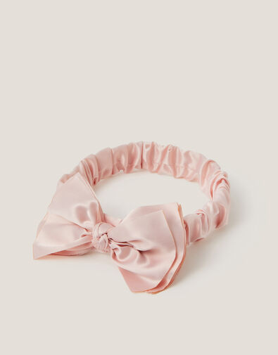 Satin Bow Bando Headband, , large
