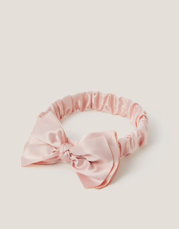 Satin Bow Bando Headband, , large