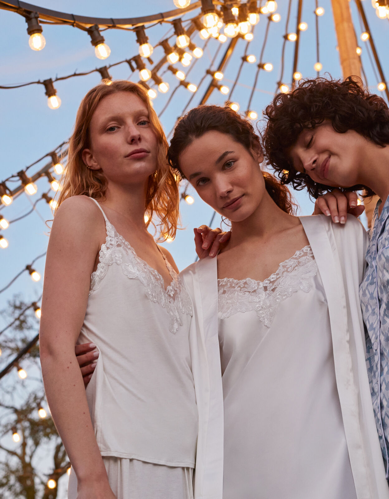 Bridal Lace Pyjama Set Ivory
