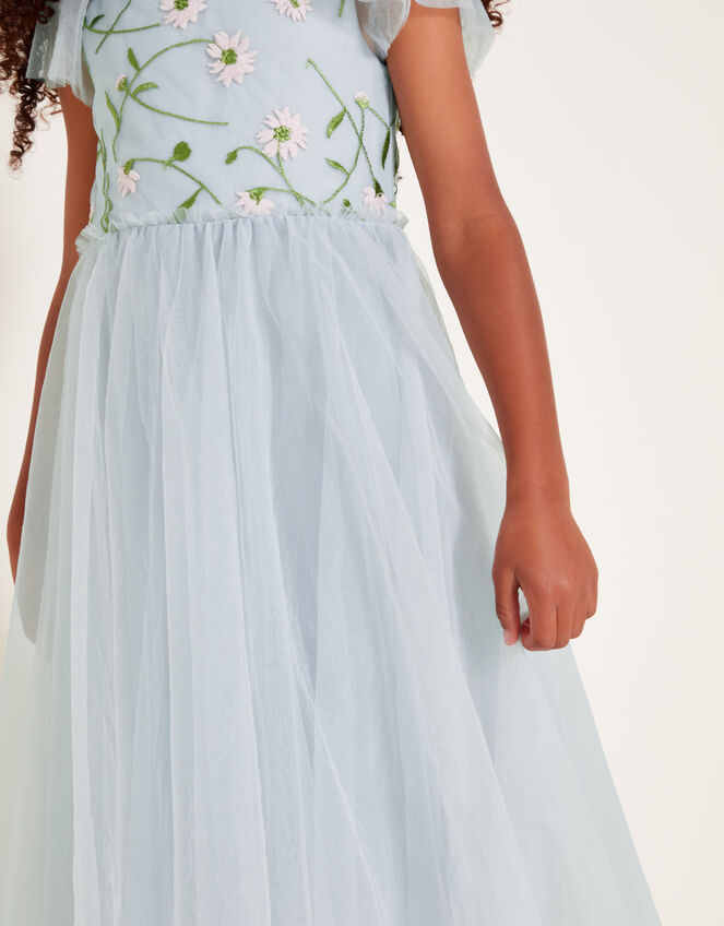 Matteo Embroidered Floral Dress, Blue (BLUE), large