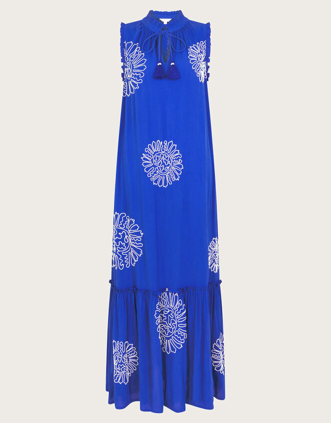 Meena Embroidered Dress, Blue (COBALT), large