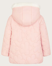 Baby Floral Quilted Coat, Pink (PALE PINK), large