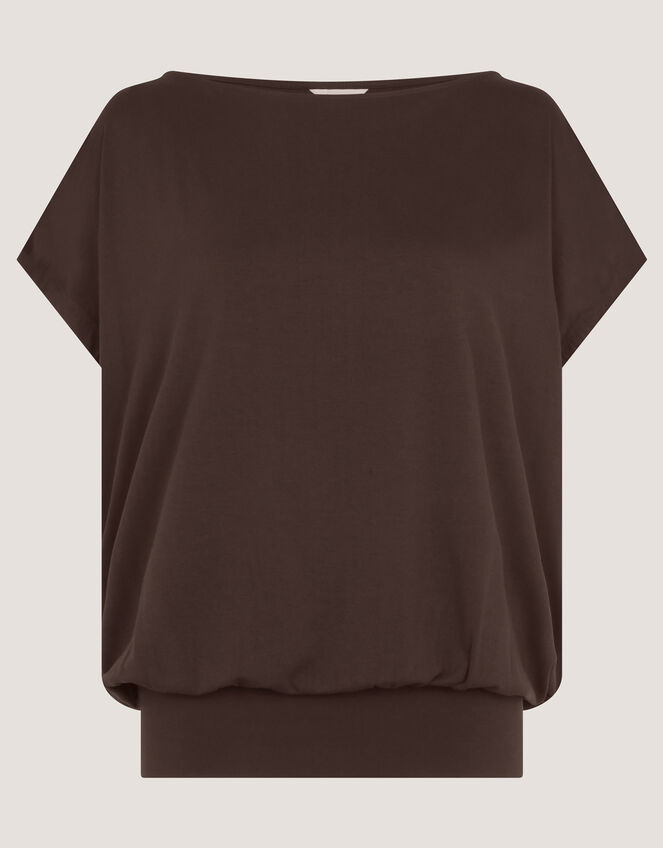 Dilly Jersey Top, Brown (CHOCOLATE), large