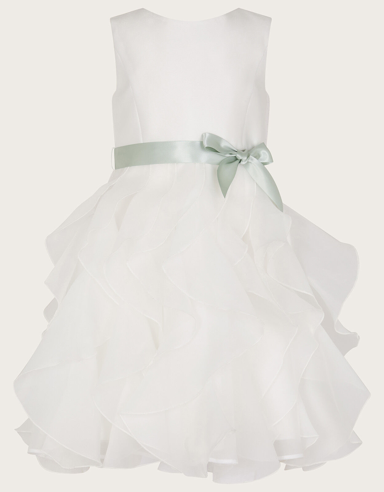 Cannes Organza Ruffle Dress Ivory Girls Dresses Monsoon UK