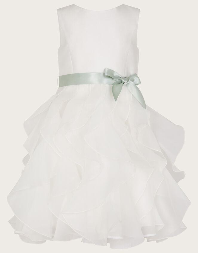 Cannes Organza Ruffle Dress, Ivory (IVORY), large