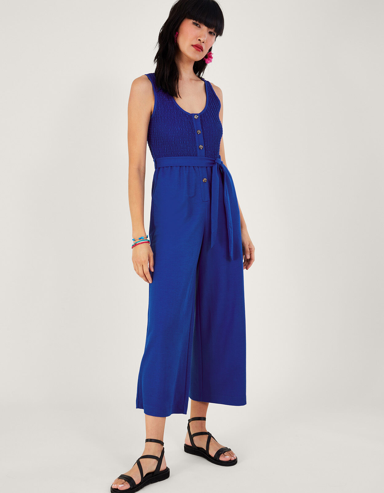 Shirred jumpsuit discount