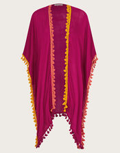Contrast Tassel Beach Cover-Up, Pink (PINK), large