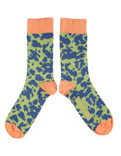 Catherine Tough Leopard Print Socks, , large