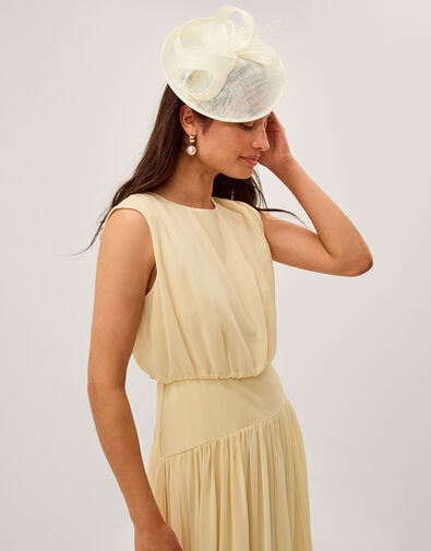 Lynelle Bow Disc Fascinator, Ivory (IVORY), large