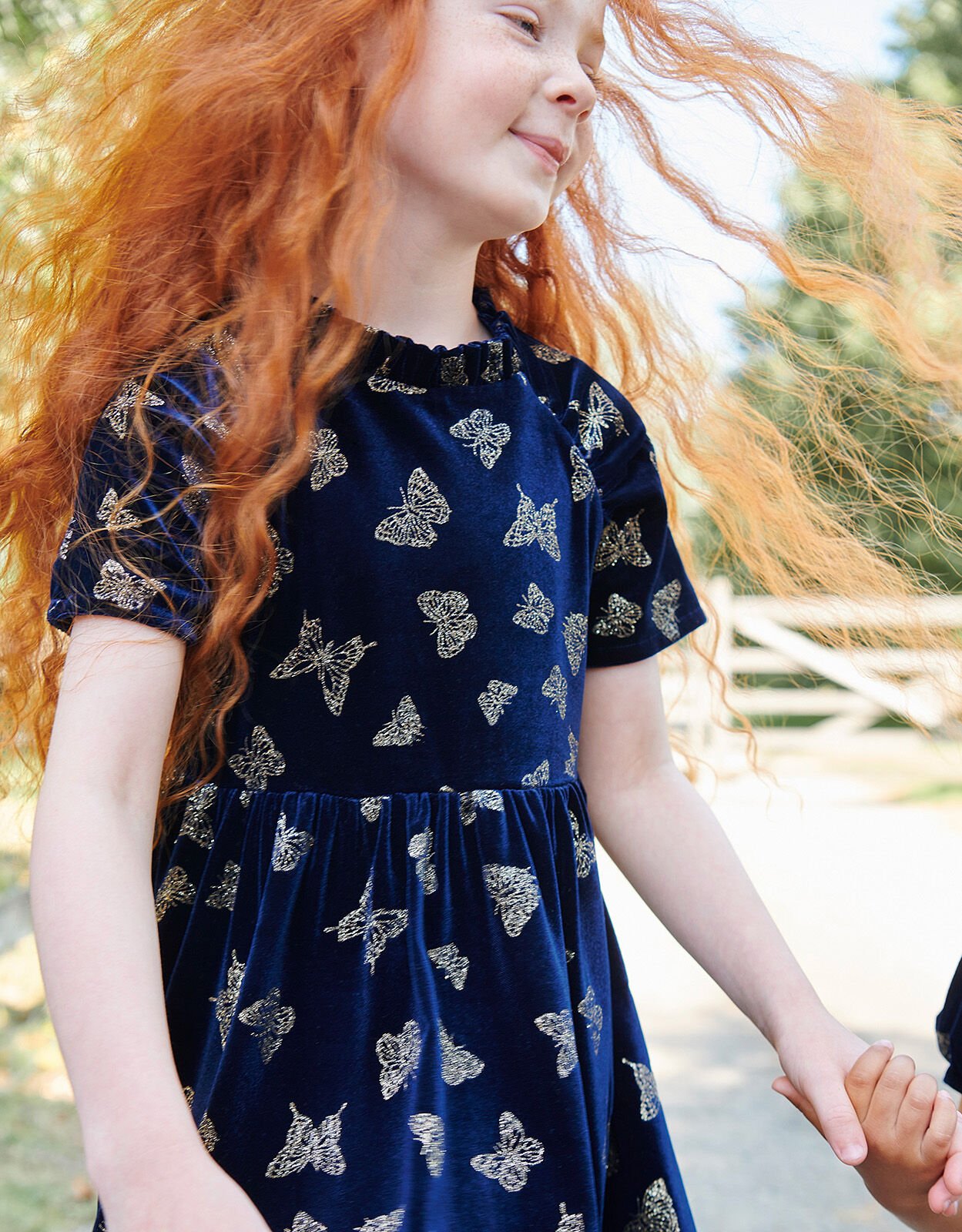 Blue velvet shop girls dress