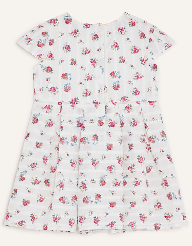 Baby Floral Bow Dress , White (WHITE), large
