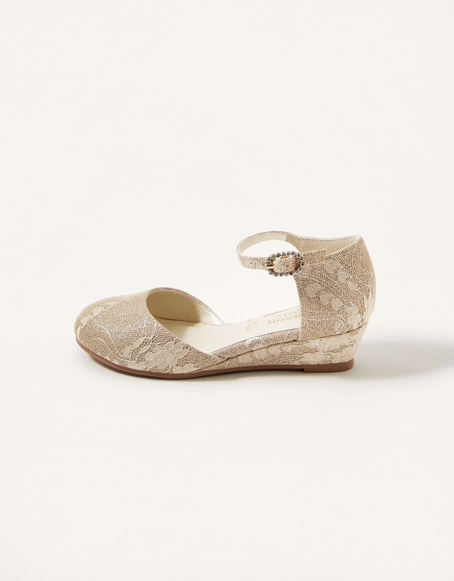 Jacquard Two-Part Wedge, Ivory (IVORY), large