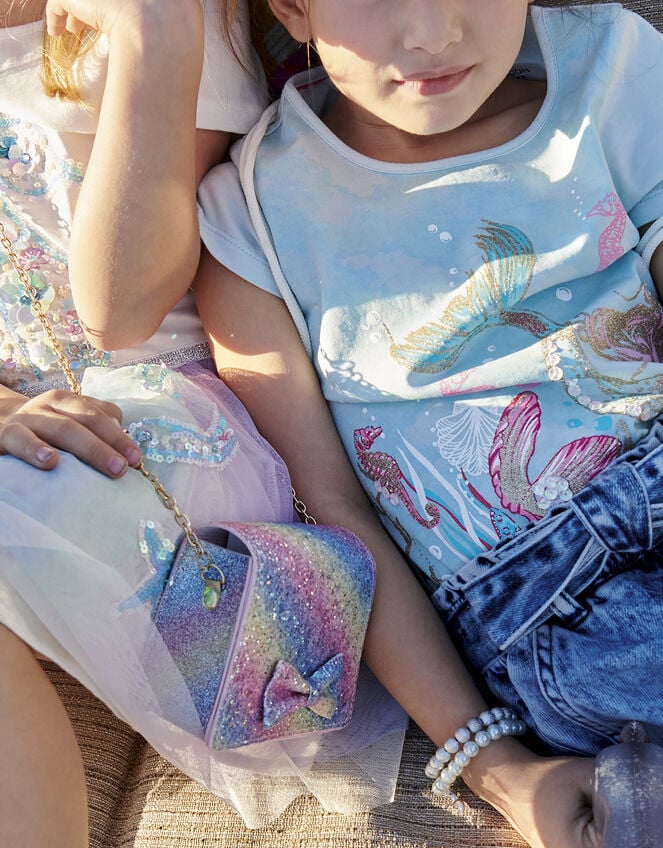 Mermaid Scene Tee, Blue (AQUA), large