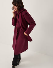 Alicia Scarf Coat, Red (BURGUNDY), large