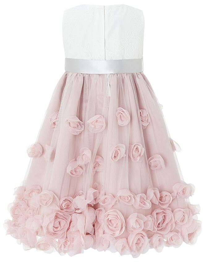 Baby Ianthe Floral Occasion Dress, Pink (DUSKY PINK), large