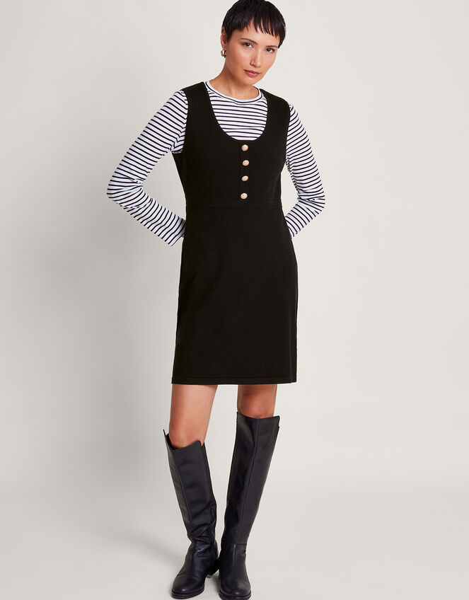4510674 Black Pinafore Dress