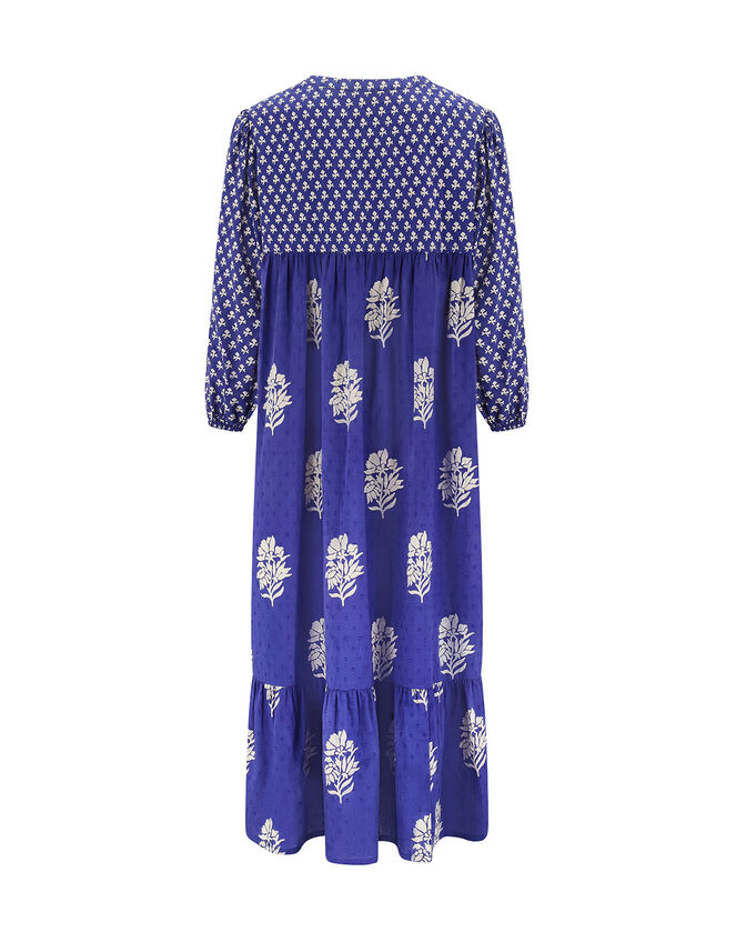 East Bohemian Print Dobby Dress Blue