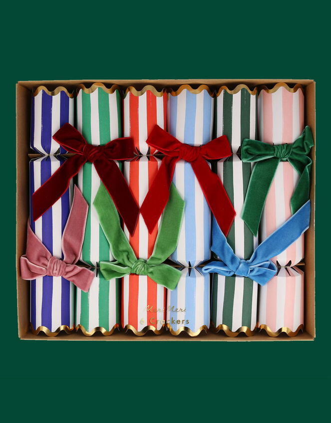 Meri Meri Stripe Bow Crackers 6 Pack, , large