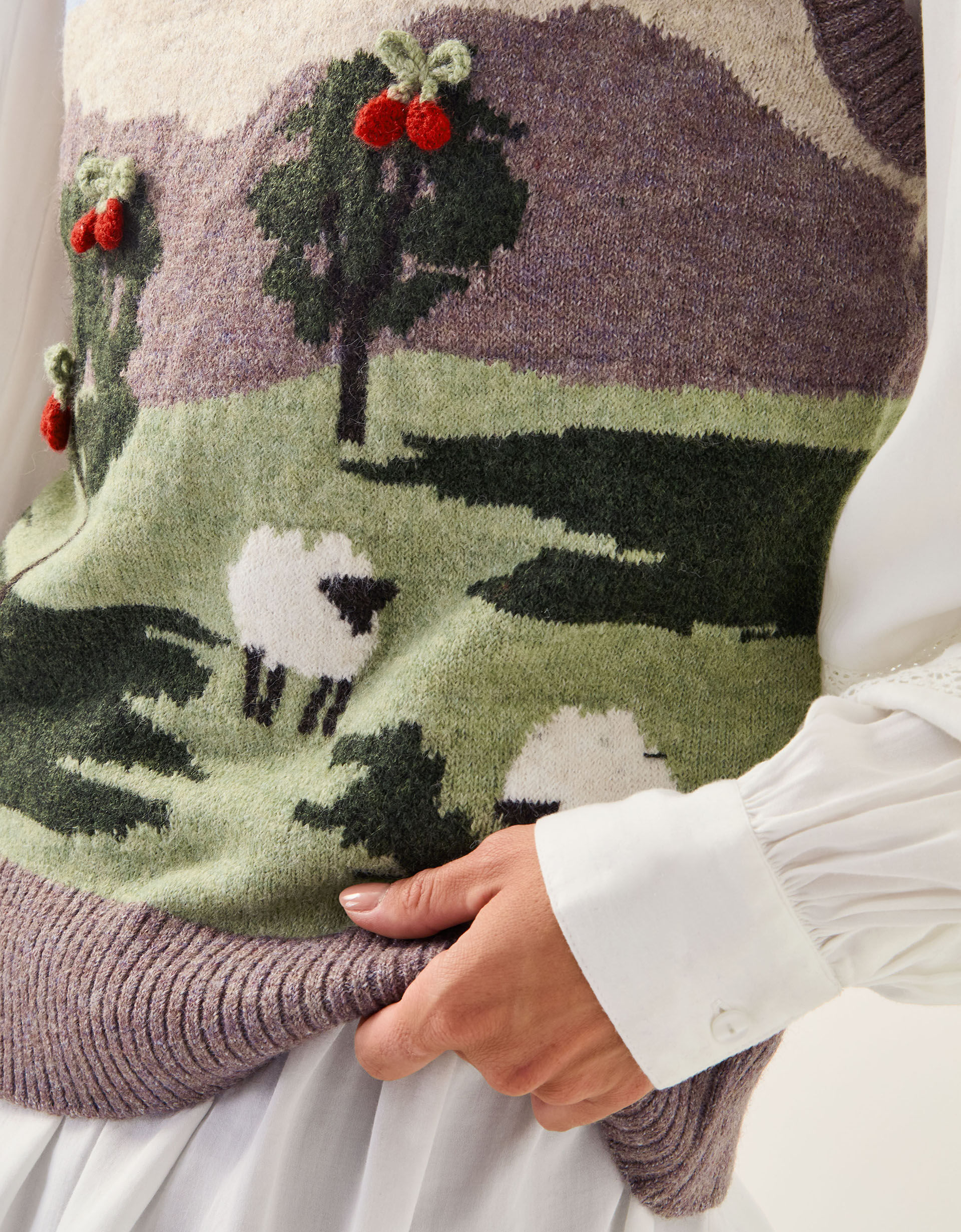 Monsoon x Sarah Corbett-Winder Countryside Knitted Vest Mink