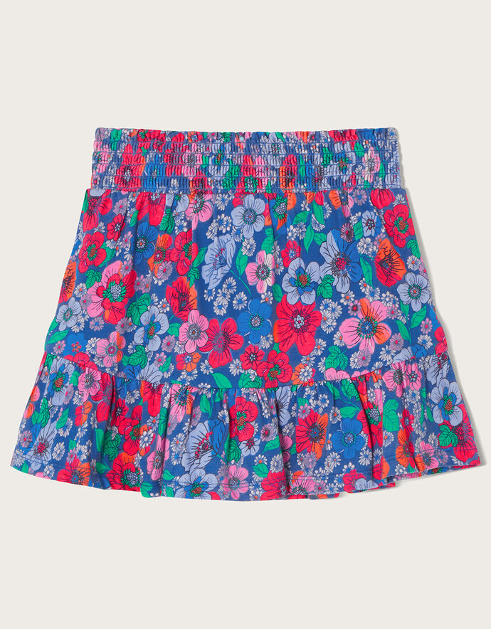 Grand Blue Flowers Mini Pleat Skort main image 0