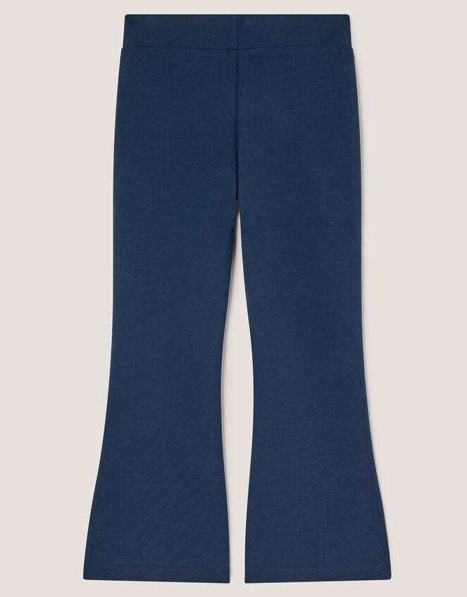 Sequin Bow Kick Flare Leggings, Blue (NAVY), large