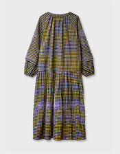 East Dilly Gingham Cotton Dress, Multi (MULTI), large