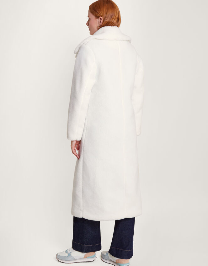Trinity Long Teddy Coat, Ivory (IVORY), large