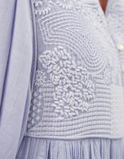 Maison Hotel Lilou Long Sleeve Embroidered Maxi Dress, LAVENDER, large