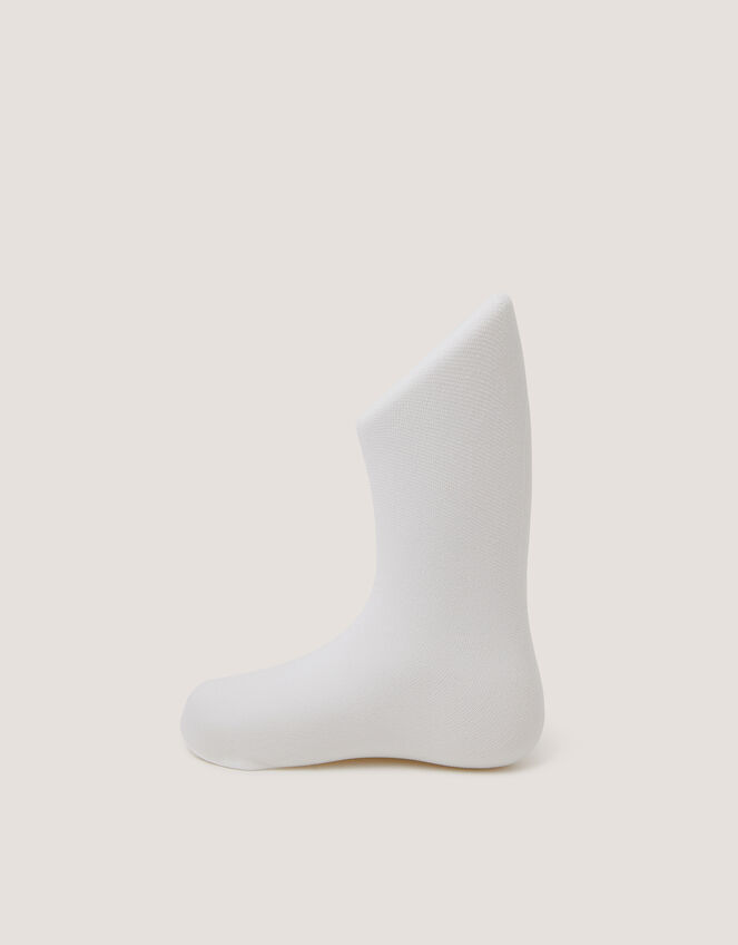 2-Pack Baby Plain Tights, White (WHITE), large