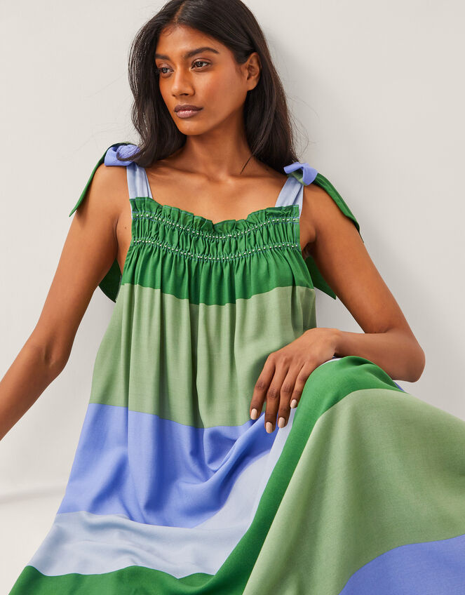 Lola Stripe Maxi Dress, Blue (BLUE), large