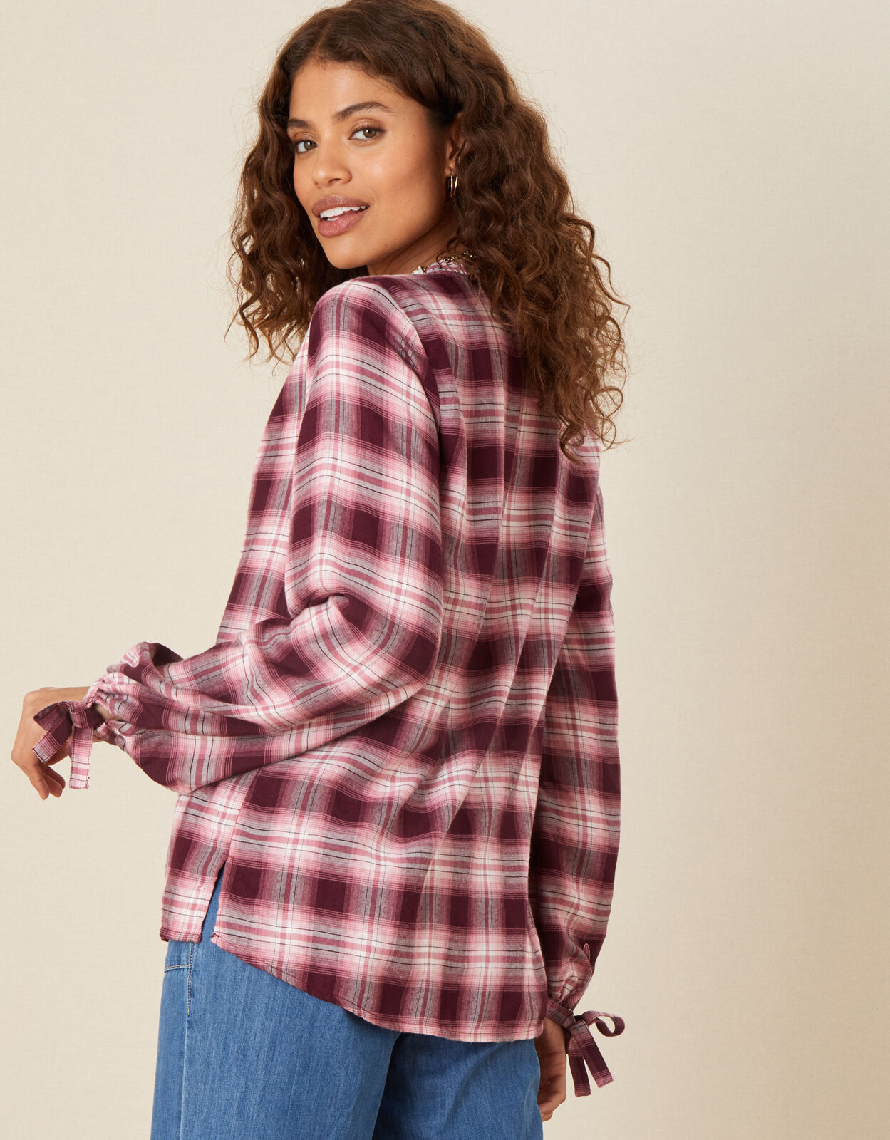 Check Button-Through Top Red | Tops \u0026 T 