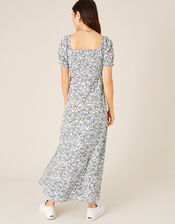 Ditsy Sweetheart Dress with Sustainable Viscose , Ivory (IVORY), large