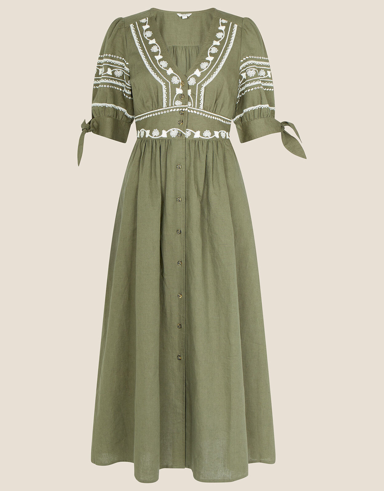 Monsoon khaki store dress