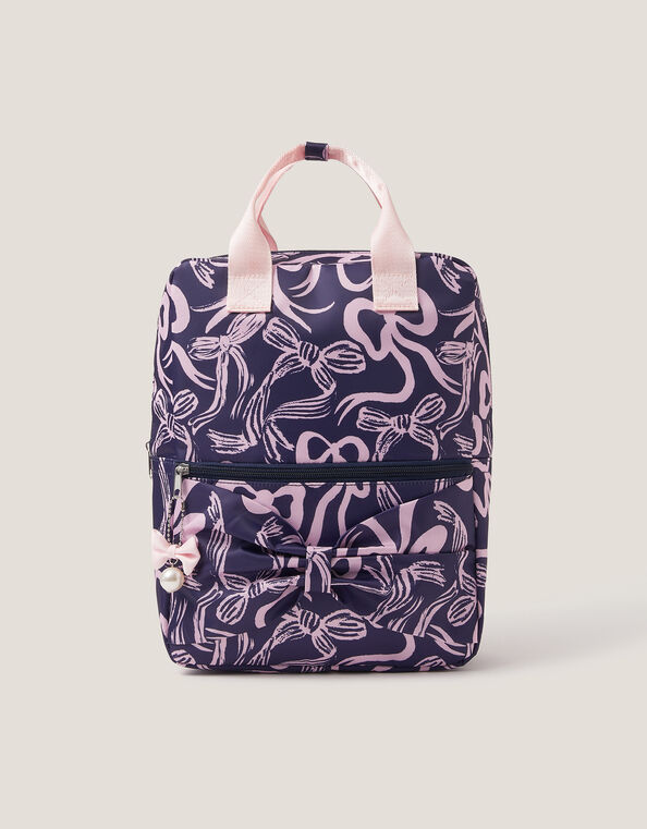 Bow Print School Backpack, , large