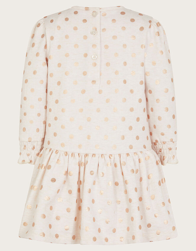 Baby Penguin Sweat Dress, Camel (OATMEAL), large