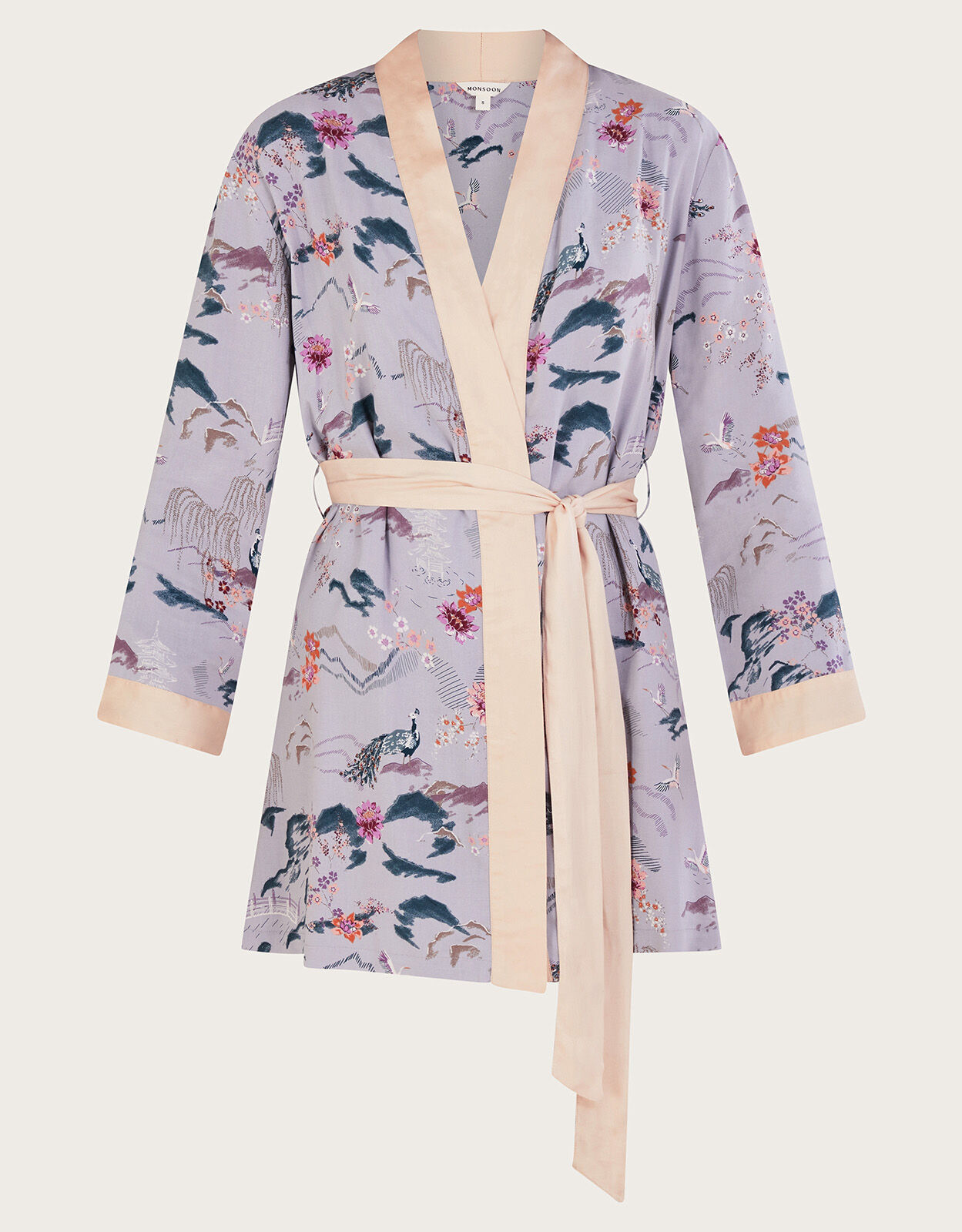 Bianca Print Robe Purple Pyjamas Monsoon UK