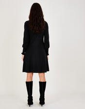 Side Knot Twist Dress with LENZING™ ECOVERO™, Black (BLACK), large