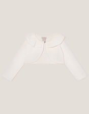 Baby Oversized Collar Cardigan, Ivory (IVORY), large