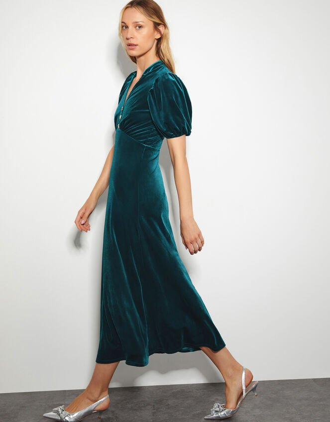 Veronique Velvet Bow Midi Dress | Evening Dresses | Monsoon UK.