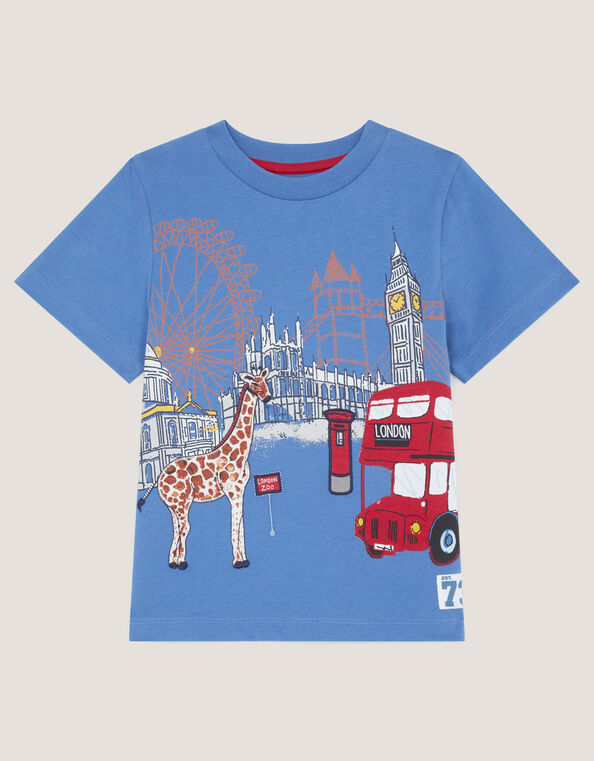 London Zoo Graphic T-Shirt, Blue (BLUE), large