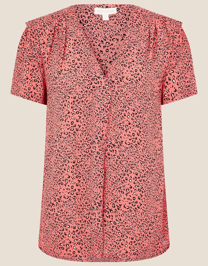 Angela Animal Print Top , Pink (PINK), large