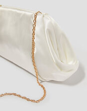 Oona Pleat Satin Clutch Bag, , large